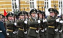 Торжественный смотр по случаю 70-летия Президентского полка.