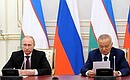 Press statements following Russian-Uzbekistani talks.