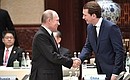 With Chancellor of Austria Sebastian Kurz before a roundtable discussion at the Belt and Road Forum for International Cooperation.