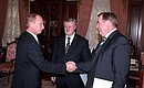 С Председателем Совета Федерации Сергеем Мироновым и Председателем Государственной Думы Геннадием Селезневым.