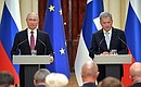 Joint news conference with President of Finland Sauli Niinisto.