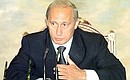 President Putin at a meeting with the members of the Government.