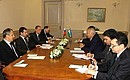 Meeting with President of Uzbekistan Islam Karimov.