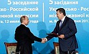 A package of documents was signed following the Russian-Ukrainian Interstate Commission’s meeting. With President of Ukraine Viktor Yanukovych.