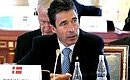 Danish Prime Minister Anders Fogh Rasmussen at a plenary meeting of the Russia — EU Summit.