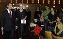 With Queen Margrethe II of Denmark in Tivoli Concert Hall.