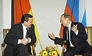 President Putin with German Federal Chancellor Gerhard Schroeder.
