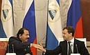 Совместное заявление для прессы по итогам российско-никарагуанских переговоров. С Президентом Республики Никарагуа Даниэлем Ортегой Сааведрой.