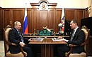 Meeting with Governor of Khabarovsk Territory Mikhail Degtyarev.