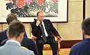 По завершении визита в Китай Владимир Путин ответил на вопросы российских журналистов.