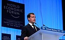 A speech at the opening ceremony of the World Economic Forum in Davos.