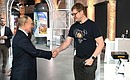 During a visit to Zotov Centre. With Design Director of Sberbank Sber Devices Ilya Mikhailov. Photo: Vladimir Astapkovich, RIA Novosti