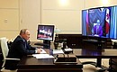 Рабочая встреча с главой Удмуртской Республики Александром Бречаловым (в режиме видеоконференции).