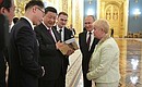 With President of China Xi Jinping during a tour of the Moscow Kremlin.