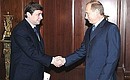 С губернатором Красноярского края Александром Хлопониным.