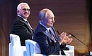 Plenary session of RSPP Congress. With President of the Russian Union of Industrialists and Entrepreneurs (RSPP) Alexander Shokhin.