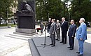 Sergei Ivanov speaks at ceremony unveiling a monument to Nobel Prize winner, Academician Alexander Prokhorov.