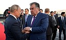 Before departure from Dushanbe. With President of Tajikistan Emomali Rahmon.