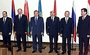 President Vladimir Putin with the other leaders of Collective Security Treaty Organisation member states.