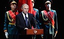Vladimir Putin attended the concert Listen, Country, this is Leningrad Speaking marking the 75th anniversary of the complete liberation of Leningrad from the Nazi siege. Photo: Mikhail Metzel, TASS