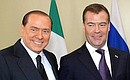 С Председателем Совета министров Итальянской Республики Сильвио Берлускони.