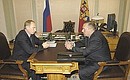 Рабочая встреча с главой администрации Ульяновской области Владимиром Шамановым.