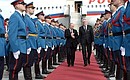 Прибытие в Белград. С Президентом Сербии Томиславом Николичем.