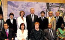 Adviser to the President of the Russian Federation and Special Presidential Representative on Climate Issues Alexander Bedritsky (top row, centre) with participants of the second meeting of the High-Level Panel on Global Sustainability.