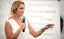 Maria Lvova-Belova attended Mashuk Youth Forum. Photo by the press service of the Presidential Commissioner for Children's Rights