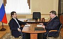 С губернатором Орловской области Александром Козловым.