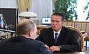 Meeting with Economic Development Minister Alexei Ulyukayev.