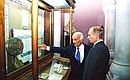 President Vladimir Putin at the Matenadaran depository of mediaeval Armenian manuscripts.