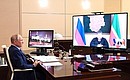 Working meeting with Head of Chechnya Ramzan Kadyrov (via videoconference).