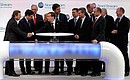 The launch ceremony for the Nord Stream gas pipeline.