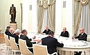 Meeting with the leaders of parliamentary groups. Photo: Sergei Bobylev, RIA Novosti