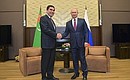 With President of Turkmenistan Gurbanguly Berdimuhamedov.