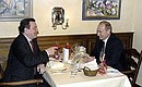 Ужин с Федеральным канцлером Германии Герхардом Шрёдером в ресторане «Дайхграф».