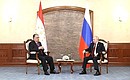 Meeting with President of Tajikistan Emomali Rahmon. Photo: Sergei Karpukhin, TASS