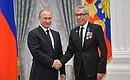 People’s Artist of Russia, Channel One presenter Yuri Nikolayev awarded the Order of Honour.