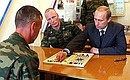 President Putin with servicemen of the 201st Motorised Rifle Division.
