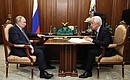 Meeting with Head of United Russia party faction in the State Duma Vladimir Vasilyev.