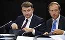 Minister of Economic Development Maxim Oreshkin (left) and Industry and Trade Minister Denis Manturov before a State Council Presidium meeting devoted to the national programme for the development of Russia’s Far East until 2025 and up to 2035.