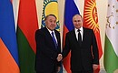 With the First President of the Republic of Kazakhstan – Leader of the Nation Nursultan Nazarbayev.