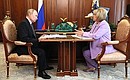 Meeting with Central Election Commission Chairperson Ella Pamfilova.