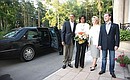 Дмитрий и Светлана Медведевы с Президентом США Бараком Обамой и его супругой Мишель.
