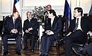 Встреча с председателями сената и палаты депутатов Национального конгресса Чили Эрнандо Ларраином и Пабло Лоренсини Бассо.
