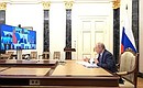 Meeting via videoconference with permanent members of the Security Council.