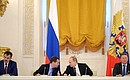 State Council meeting. With Prime Minister Dmitry Medvedev.