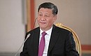 Председатель Китайской Народной Республики Си Цзиньпин на российско-китайских переговорах в узком составе.