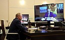 Рабочая встреча с лидером партии «Справедливая Россия – За правду» Сергеем Мироновым (в режиме видеоконференции).